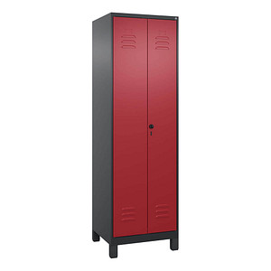 4068427434064 - Spind Classic Plus rubinrot schwarzgrau 080610-20 S10071 1 Schließfach 600 x 500 x 1950 cm 4068427434064 C+P-Möbel 4068427434064 - Spind Classic Plus rubinrot schwarzgrau 080610-20 S10071 1 Schließfach 600 x 500 x 1950 cm 4068427434064 C+P-Möbel
