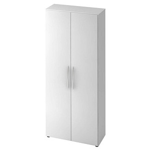 4032062135594 - Schrank TARA 5 Ordnerhöhen Flügeltüren 1 fester Zwischenboden 3 Fachböden B 800 x T 330 x H 1880 mm weiß