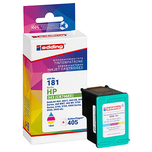 4043023601812 - Druckerpatrone 18-181 kompatibel zu HP 343 color (cyan   magenta   gelb) 4043023601812 Edding