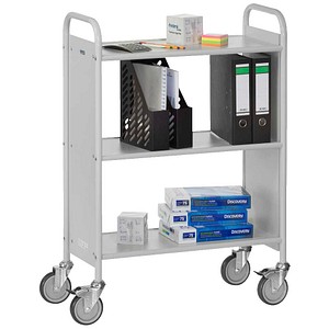 4017976048703 - Fetra fetra 4870 Bürowagen Stahl pulverbeschichtet Traglast (max) 150 kg Lichtgrau (RAL 7035)