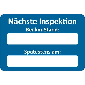 4052301105027 - Aufkleber Nächste Inspektion bei blau weiß 250 St