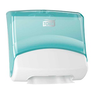 TORK Putztuchspender W4 654000 weiß, türkis Kunststoff, 1 St.