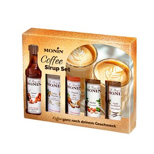 MONIN®  Coffee SetKaramell, Haselnuss, Pumpkin Spice, Vanille, Weiße Schokolade  Kaffeesirup, 5x 50,0 ml