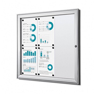 8595578357707 - SHOWDOWN Abschließbarer Schaukasten Magnetisch 741 (B) x 696 (H) cm Silber 6 x DIN A4 8595578357707 - SHOWDOWN Abschließbarer Schaukasten Magnetisch 741 (B) x 696 (H) cm Silber 6 x DIN A4