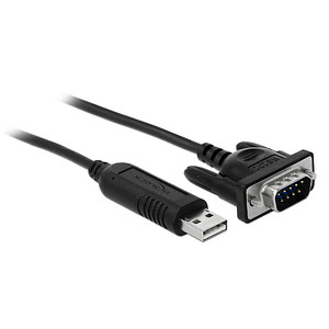 DeLOCK USB A/D-SUB 9 Kabel 1,8 m schwarz