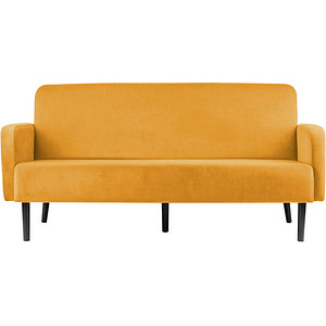 PAPERFLOW 3-Sitzer Sofa LISBOA safran schwarz Stoff