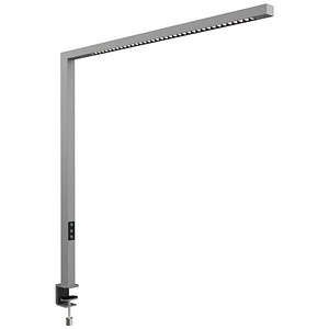 MAUL MAULplinus LED Schreibtischlampe silber mit Tischklemme