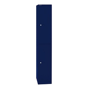 BISLEY Spind oxfordblau CLK182639, 2 Schließfächer 30,5 x 45,7 x 180,2 cm
