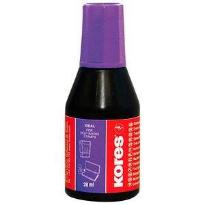 Kores Stempelfarbe ohne Öl, 27ml violett mit Verstreicher  SF71043 9023800713483 Kores SF71348