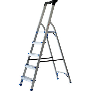 8717448037346 - Stehleiter silber 5 Sprossen H 1590 cm 8717448037346 pavo 8717448037346 - Stehleiter silber 5 Sprossen H 1590 cm 8717448037346 pavo