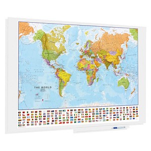 rocada Whiteboard Skin MAP Welt 150,0 x 100,0 cm bunt Stahl