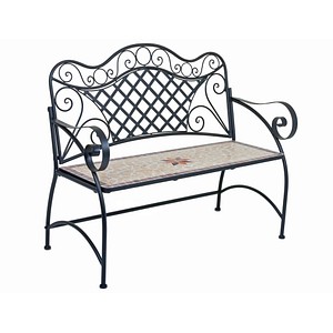 4041908109675 - Gartenbank Mosaik AMARILLO 950470 braun Metall 1150 cm 4041908109675 Garden Pleasure