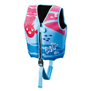 BECO unisex Kinder-Schwimmweste blau/pink Größe M