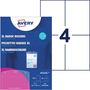4004182021873 - 13 XL Namensschilder mit Textilband 105 x 148 cm 4004182021873 13 Blatt