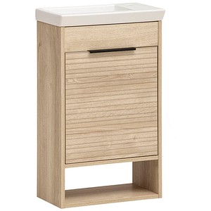 4027181123843 - Waschbecken mit Unterschrank Mads 159075 weiß-eiche 455 x 270 x 50 cm 4027181123843 MÖBELPARTNER 4027181123843 - Waschbecken mit Unterschrank Mads 159075 weiß-eiche 455 x 270 x 50 cm 4027181123843 MÖBELPARTNER