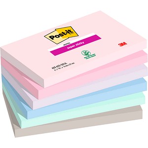 4054596926462 - Haftnotizen 6556SSSOUL Super Sticky Notes Soulful Collection 127x76mm rosa flamingopink flieder denimblau mint grau 405459692 6 Stück