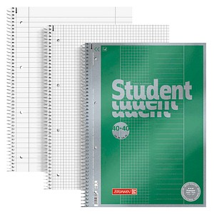 4061947153392 - Collegeblock Premium Student DUO liniert und kariert DIN A4 mit Randlinie (innen und außen) 5 St