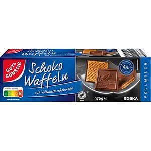 GUT&GÜNSTIG Schoko Waffeln Vollmilch  175,0 g, 1 St.