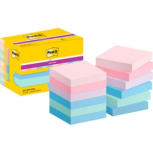 4064035065706 - Haftnotizen 622-12SS-SOUL Super Sticky Notes Soulful Collection 48x48mm je 2 x rosa flamingopink flieder mint 4 x denimblau 4 12 Stück