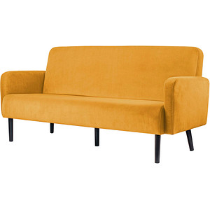 3660141954340 - 3-Sitzer Sofa LISBOA safran schwarz Stoff 3660141954340 PAPERFLOW