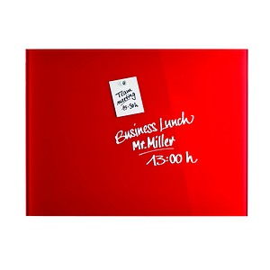 4013695057118 - Magnetoplan Glas-Magnetboard HOLTZ OFFICE SUPPORT (B x H) 800 mm x 600 mm Rot 13403006