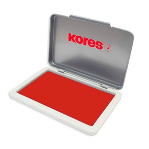 Kores Stempelkissen 7x11cm rot getränkt, Metallgehäuse 9023800715531 Kores SF71553