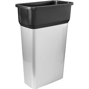 vileda® PROFESSIONAL Geo Mülleimer 70,0 l silber, schwarz, 1 St.