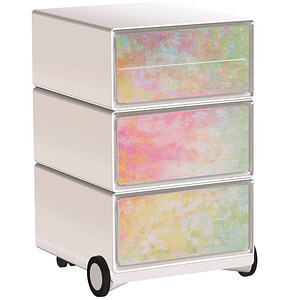 PAPERFLOW easyBox Colour Rollcontainer weiß, bunt 61610 4 Auszüge 39,0 x 43,6 x 64,2 cm