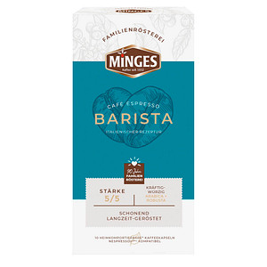 4037014960729 - MINGES Café Espresso Barista Kaffeekapseln Arabica- und Robustabohnen kräftig 52 g 4037014960729 - MINGES Café Espresso Barista Kaffeekapseln Arabica- und Robustabohnen kräftig 52 g