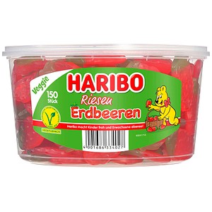 4001686334027 - Fruchtgummi RIESEN ERDBEEREN 150er Runddose