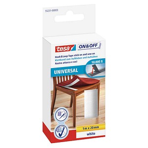 4042448860101 - 6 x Klettband On & Off Klettband 20mmx1m zum Aufkleben und Aufnäh