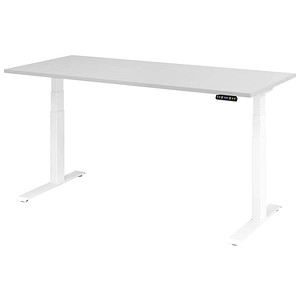 4032062191231 - HAMMERBACHER XDKB19 elektrisch höhenverstellbarer Schreibtisch lichtgrau rechteckig C-Fuß-Gestell weiß 1800 x 800 cm 4032062191231 - HAMMERBACHER XDKB19 elektrisch höhenverstellbarer Schreibtisch lichtgrau rechteckig C-Fuß-Gestell weiß 1800 x 800 cm