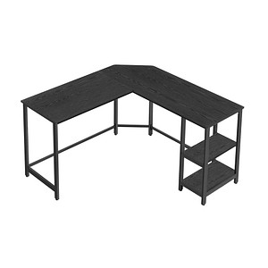 0194343045948 - Songmics - vasagle Schreibtisch L-förmiger Computertisch Eckschreibtisch mit 2 Ablagen platzsparender Bürotisch Gaming einfacher Aufbau Schwarz 0194343045948 - Songmics - vasagle Schreibtisch L-förmiger Computertisch Eckschreibtisch mit 2 Ablagen platzsparender Bürotisch Gaming einfacher Aufbau Schwarz
