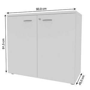 8029466045051 - Aktenschrank ECEB90B RKBA weiß eiche 1 Fachboden 900 x 450 x 815 cm