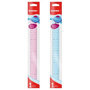 Kores® Lineal 30,0 cm, pink, blau