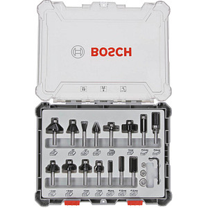 BOSCH Mixed Set Fräser-Set 15-teilig