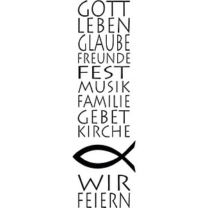 4006166206191 - Christliche Einladung Motivstempel Fisch 120 x 40 cm