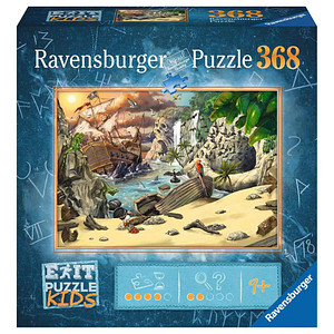 Ravensburger EXIT PUZZLE KIDS Das Piratenabenteuer Puzzle, 368 Teile