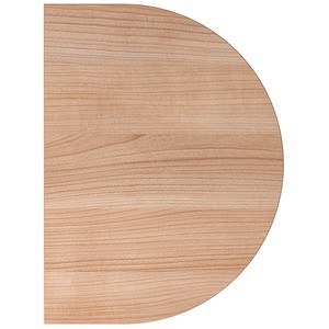 HAMMERBACHER Anbautisch höhenverstellbar XBA60 nussbaum, grau halbrund 80,0 x 60,0 x 68,0 - 85,0 cm