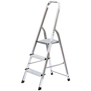 4031405111240 - MUNK Günzburger Steigtechnik 11124 Aluminium Stufen-Stehleiter Arbeitshöhe (max) 28 m Silber 33 kg 4031405111240 - MUNK Günzburger Steigtechnik 11124 Aluminium Stufen-Stehleiter Arbeitshöhe (max) 28 m Silber 33 kg