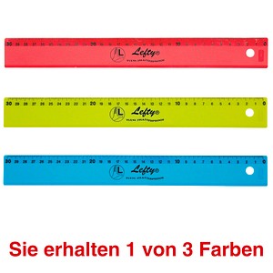 4064900041095 - 20 x Lineal L03 Softie Flexi Lefty 30cm Linkshand farbig sortiert