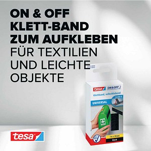 4042448859891 - Mm_unverified_brand - tesa On & Off 55224-03-00 Klettband zum Aufkleben Haft- und Flauschteil (l x b) 1000 mm x 20 mm Weiß