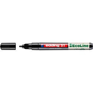 4057305071842 - Lackmarker 51 EcoLine Schreibfarbe Schwarz Rundspitze Strichstärke 1-2 mm mit Kappe wasserbasiert nachfüllbar 10 Stück 4057305071842 - Lackmarker 51 EcoLine Schreibfarbe Schwarz Rundspitze Strichstärke 1-2 mm mit Kappe wasserbasiert nachfüllbar 10 Stück