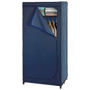 WENKO Stoffschrank Business, 64530100 blau 75,0 x 50,0 x 160,0 cm, 1 St.