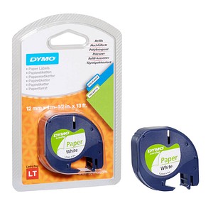 5411313912006 - DYMO LetraTag Papieretiketten | Authentisch | 12 mm x 4 m Rolle | Schwarzer Druck auf Weiß | Selbstklebende Mehrzwecketiketten für LetraTag-Etikettendrucker | Hergestellt in Europa 5411313912006 - DYMO LetraTag Papieretiketten | Authentisch | 12 mm x 4 m Rolle | Schwarzer Druck auf Weiß | Selbstklebende Mehrzwecketiketten für LetraTag-Etikettendrucker | Hergestellt in Europa