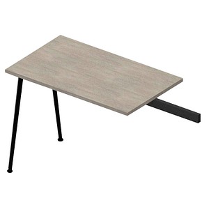 Quadrifoglio Anbautisch X3 beton, grau rechteckig 100,0 x 60,0 x 75,0 cm