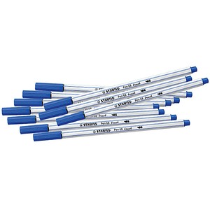 4006381545778 - STABILO Pen 68 brush Brush-Pens blau 10 St