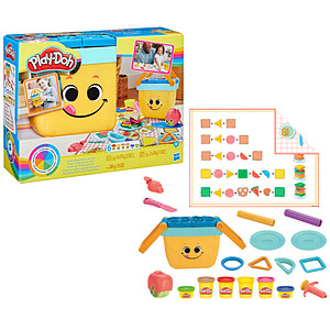 Play-Doh Knete Picknick-Korb farbsortiert, 6 Farben (4x je 56,0 g und 2x 28,0 g) & Zubehör