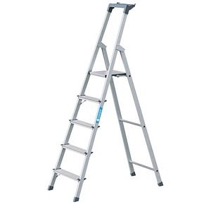 4003866441556 - Genietete Stehleiter eloxiert Scana s 5 Stufen - Zarges