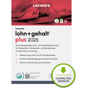 9783648178775 - LEXWARE lohn+gehalt plus 2025 Software Vollversion (Download-Link)